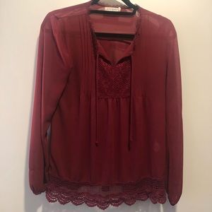 Adorable Chiffon Blouse Sz Small